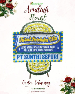 Papan Bunga Duka di Waborobo
