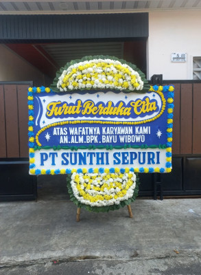 Papan Bunga Duka di Waborobo